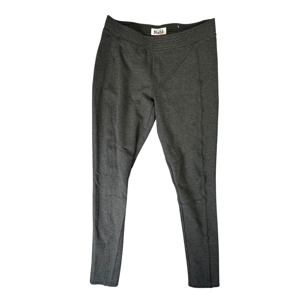 Mudd Skinny Moto Leggings Charcoal Gray Stretch Knit Pants Size S Gorpcore